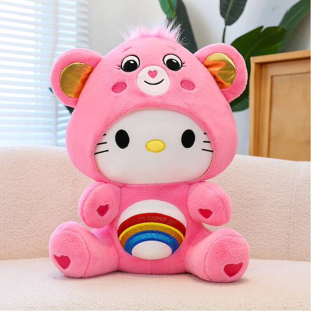 (Cat, 40cm/15.75in) Sanrio Characters Xo Hello Kitty Cinnamoroll Care Bears Coat Plush Toy Doll