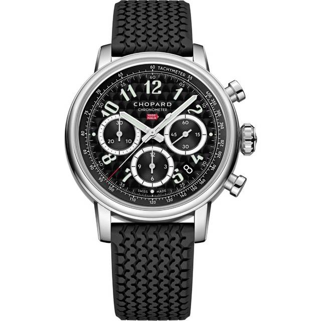 Chopard Lucent Steel Mille Miglia Chronograph Watch - Silver - 40.5mm