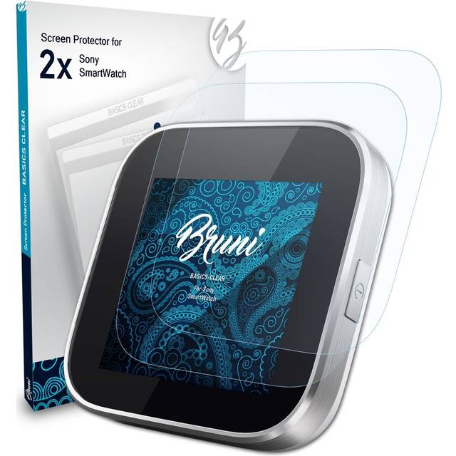 Bruni 2x protective film for sony smartwatch screen protector screen protection