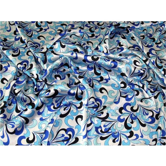 Deadstock Crinkle Satin Fabric Turquoise
