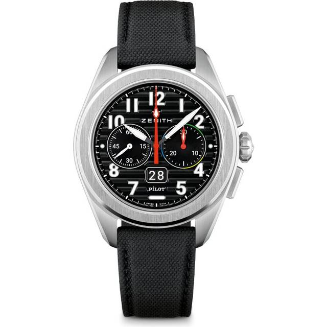 Zenith Steel Pilot Automatic Watch - Black - 43mm