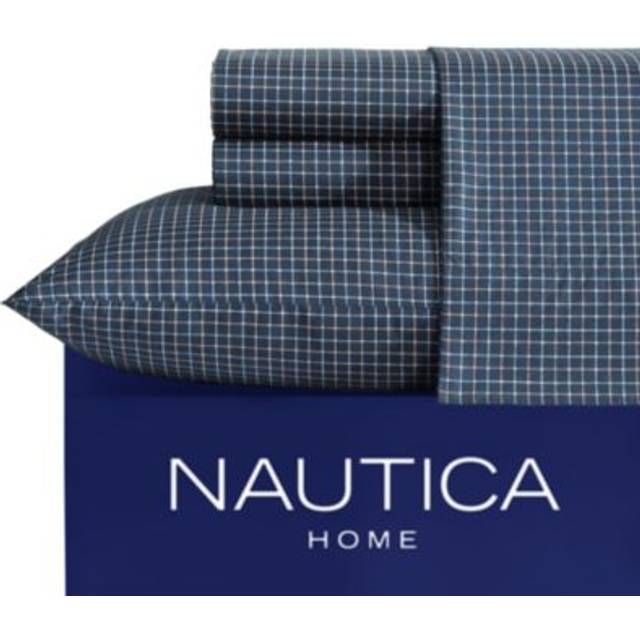 Reece Plaid Navy Twin Sheet Set