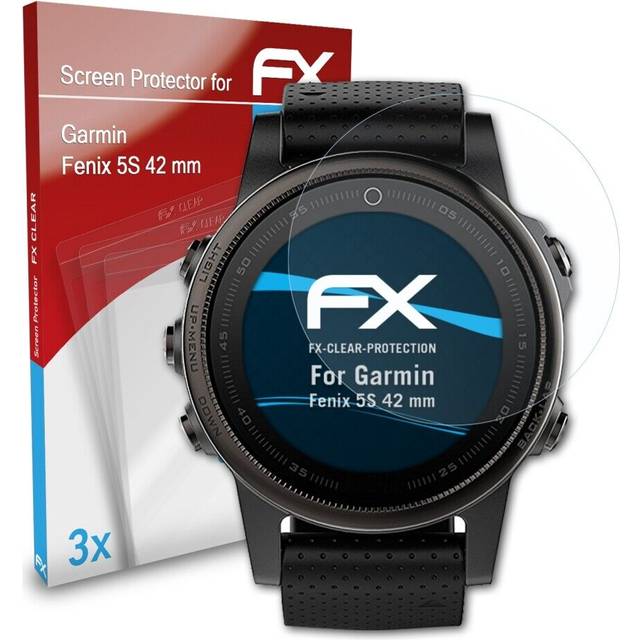 Atfolix 3x screen protector for garmin fenix 5s 42 mm clear