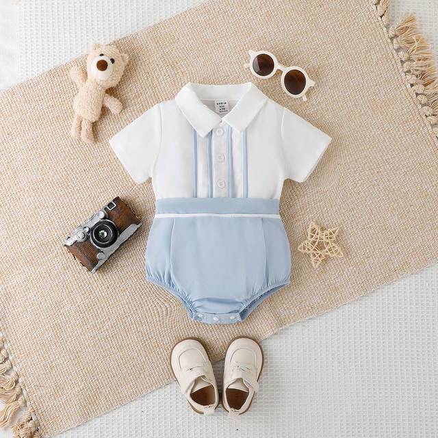 Souflis Baby Boy&#39;s Elegant Gentleman Romper, Summer