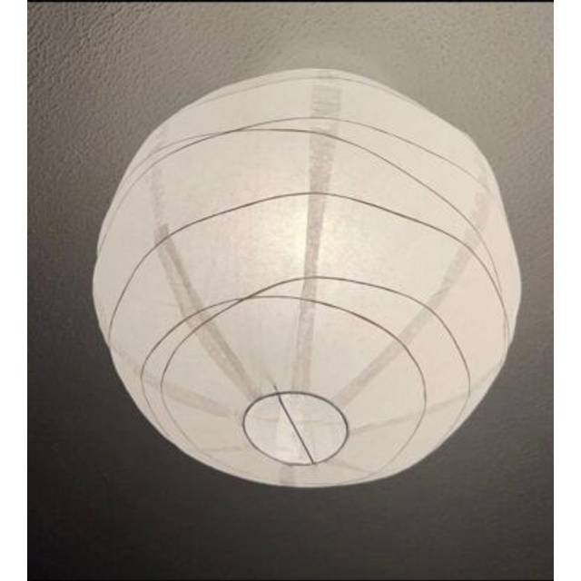 Angix regolit pendant lamp shade white handmade unique cool warm 45 cm