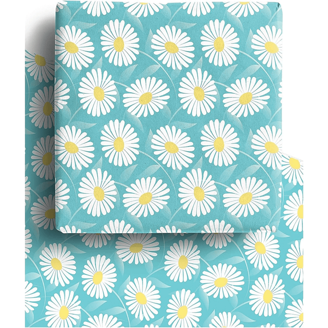 JOESTAR-UK Wrapping Paper,4 Sheets Premium Flower Gift Wrap For Mothers Day, Easter, Birthday, New Baby, Christening Wedding Party Gift Bags