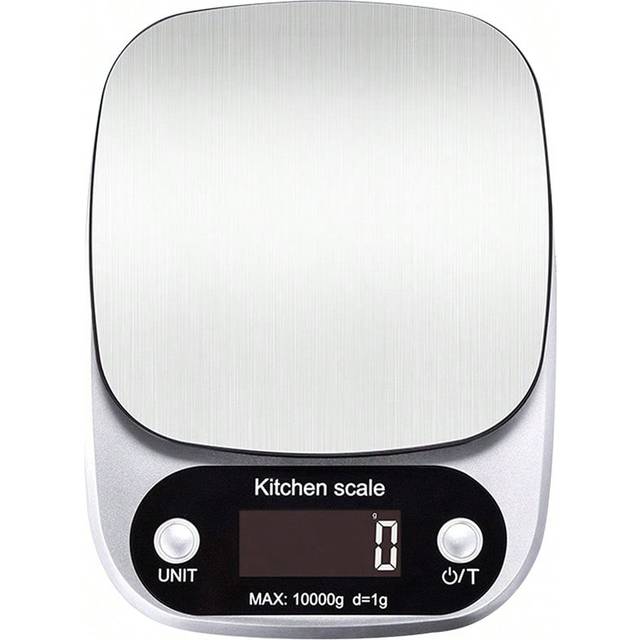 SHEIN 1PC Small Household Waterproof Electronic Scale 1PC, 10kg / 1g, With Leather Function, Stable Non-Slip Base, Suitable For Coffee, Kitchen Stainless St