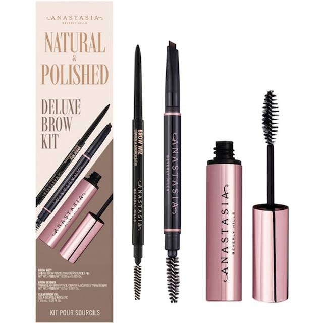 Anastasia Beverly Hills Øjne Eyebrow colour Natural & Polished Deluxe Brow Kit Medium Brown Brow Wiz 0,085 g Brow Definer 0,2 g Clear Brow Gel 7,85 ml 1 Stk