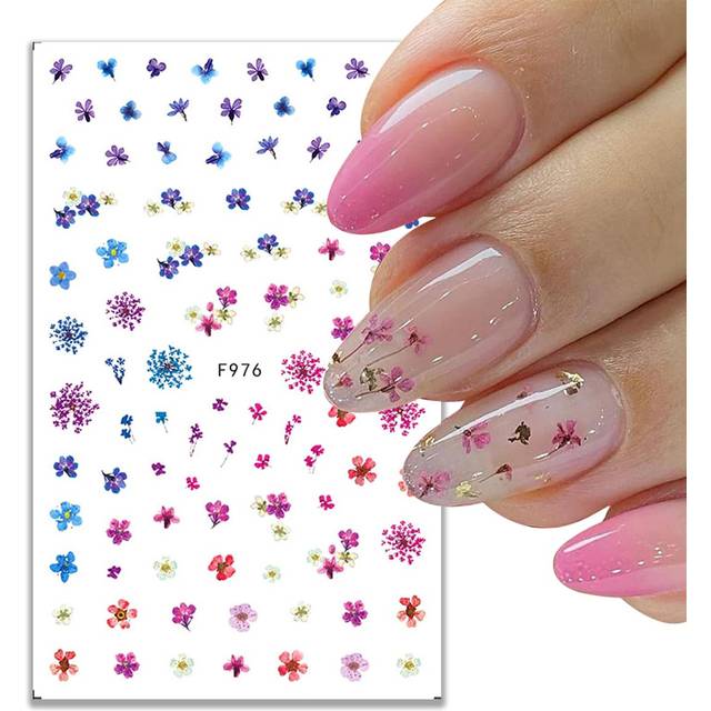 SHEIN 1PC Flower Pattern Nail Art Sticker For DIY Nail Decorations Nail Stickers