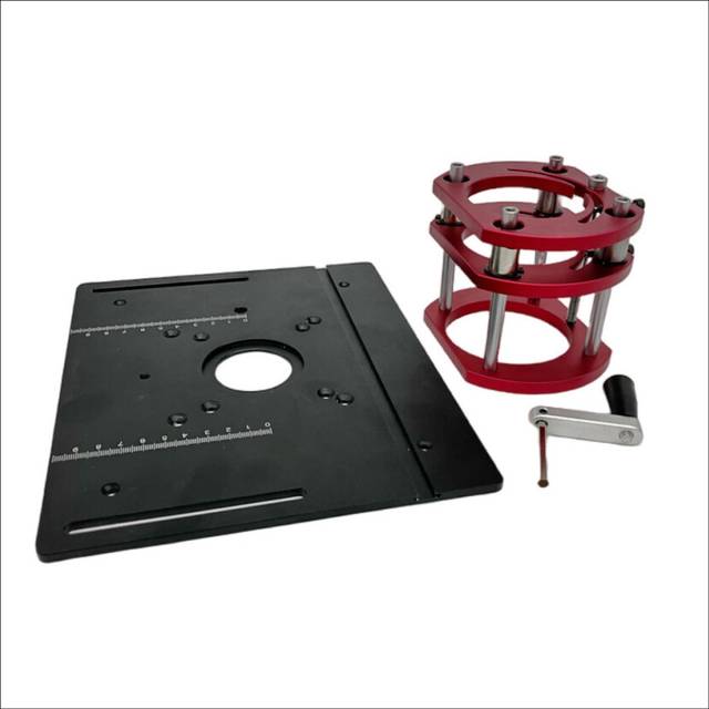 Router Lift Kit Router Plate for 65mm Motors Woodworking Router Table Workbench Trimmer Engraving Machine-Black