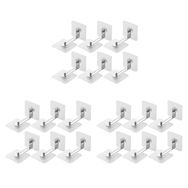 Furniture Anchors Wall Anchors, Anti Tip Furniture Anchors No Drill, Adhesive Furniture Wall Anchors for Baby 18 Pcs