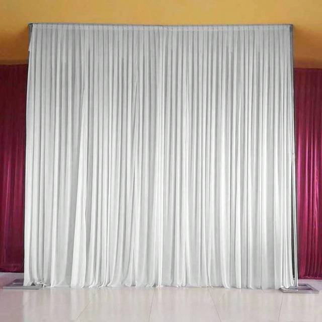 UNHO--UK White Fabric Backdrop 10x10ft(3m) Party Backdrop Curtain White Wedding Background Cloth For Decoration Indoor And Outdoor,Background Cloth For Photogr