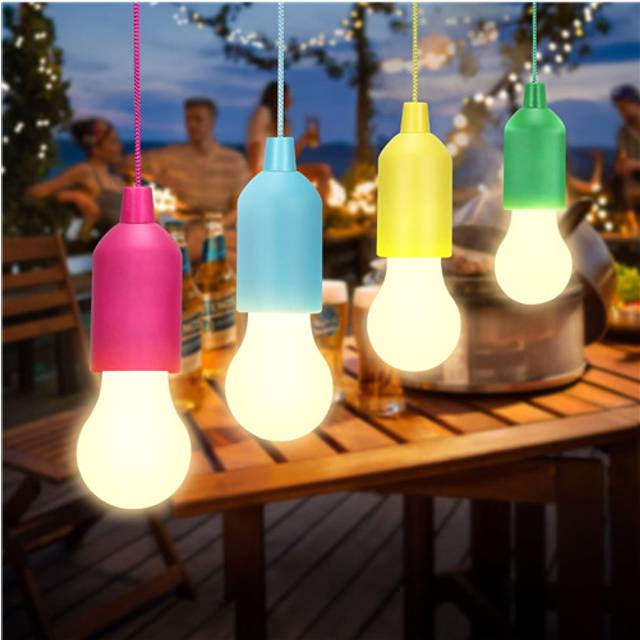 4 Pcs Outdoor Portable Hanging Bulbs for Wedding, Festival, Camping, BBQ, Garden Decorations