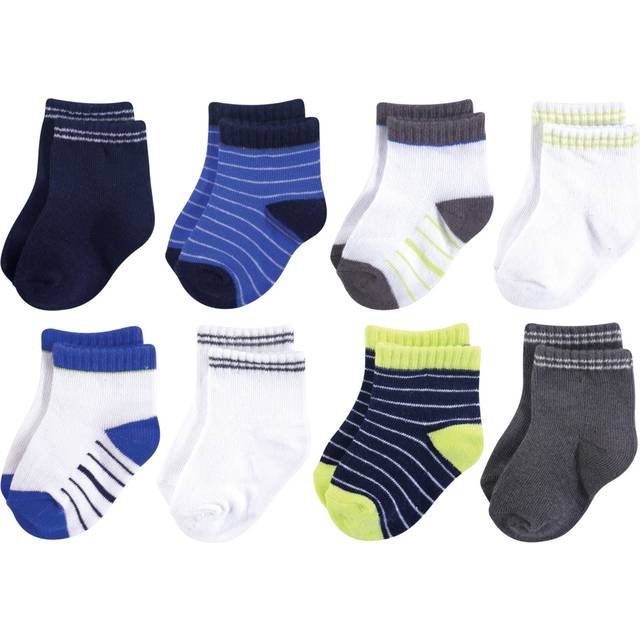 Hudson Baby baby boys Cotton Rich Newborn and Terry Casual Socks  Navy Charcoal  12-24 Months US