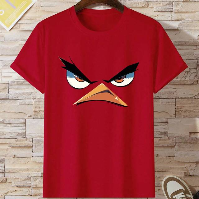SHEIN Teen Boy&#39;s Summer Casual Cartoon Printed Short Sleeve T-Shirt