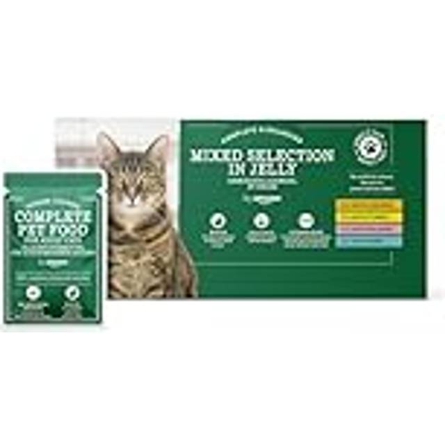 by Amazon Grain-Free Complete Food for Adult Cats, Mixed Selection In Jelly, 4.8 kg (48 Packs of 100g)