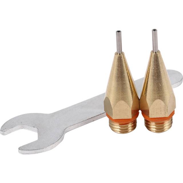 2Pcs 1Mm Diameter Hot Melt Glue Nozzle 1.0X40Mm Copper Nozzle With Nozzle Wrench Interchangeable Nozzle Parts