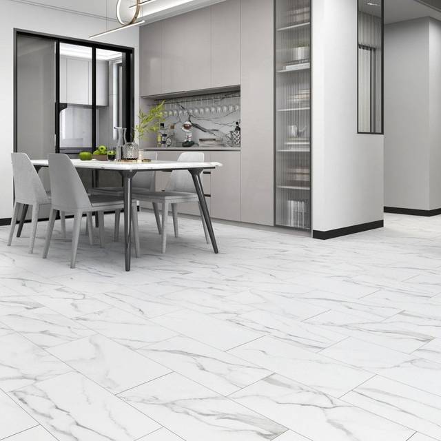 Liberty Floors Arctic White Marble - Lifestyle Plus 5mm Rigid Core Vinyl Flooring (119172)