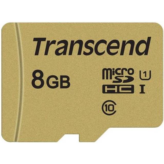Transcend microSDHC Card 500S UHS-I U1 Cl10 95/60MB/s 8 GB