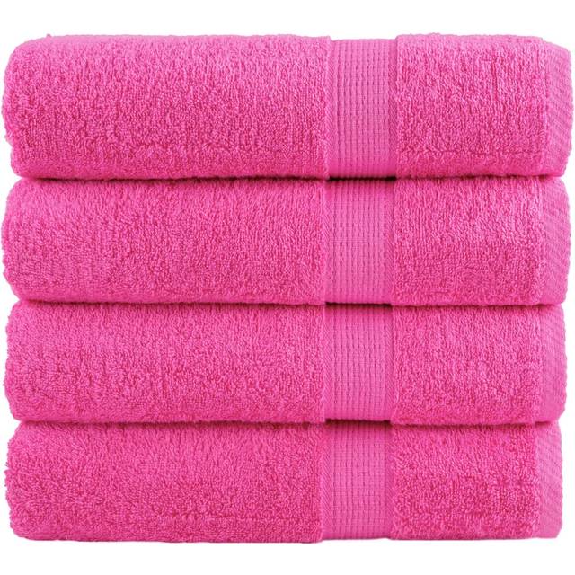 vidaXL Premium handdukar SOLUND 4 st rosa 50x100 cm 600 gsm