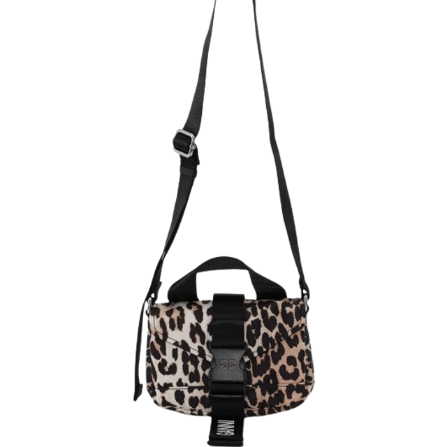 GANNI TECH MINI ANIMAL PRINT CROSSBODY BAG