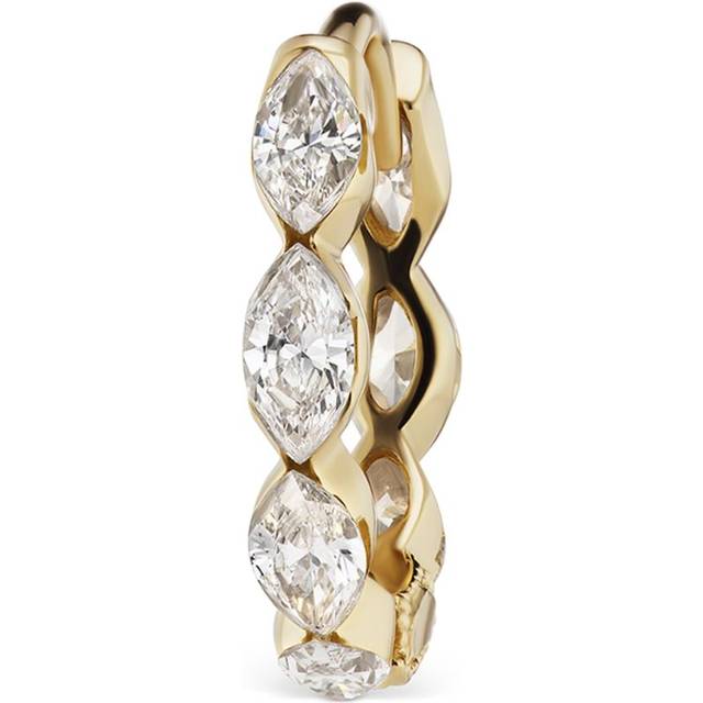 Maria Tash Yellow Gold Invisible Set Diamond Marquise Eternity Hoop Earring - 8mm