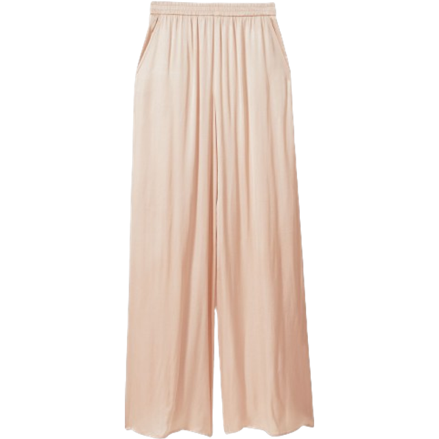 Reiss Womens Champagne Yara Elasticated-waist Wide-leg Woven Trousers 12r - CHAMPAGNE