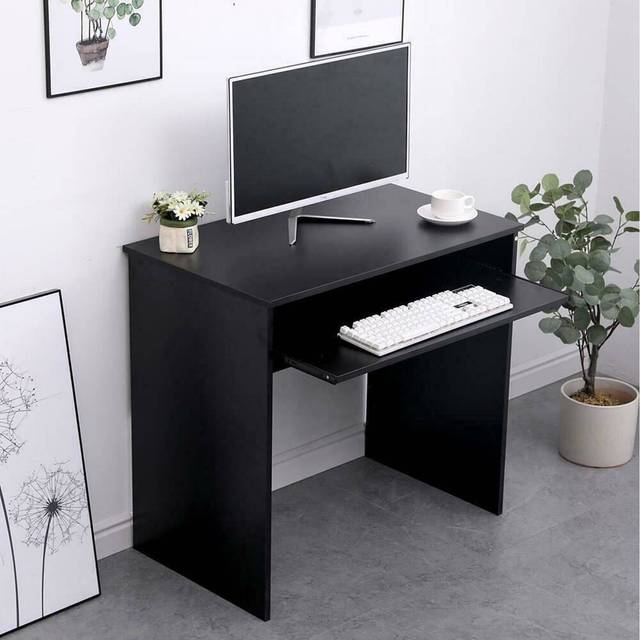 (Black) Newport Computer Desk PC Laptop Table Home Office Study Workstation Gaming