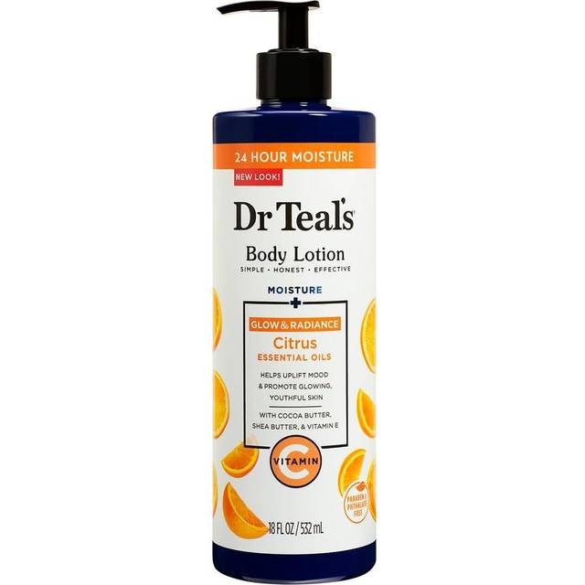 Dr. Teal's, Body Lotion, Moisture + Radiant, Citrus, 18 fl oz (532 ml)