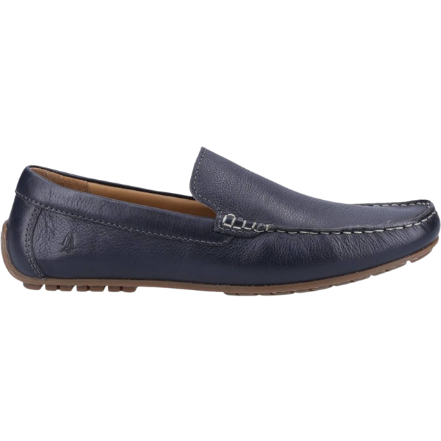 (Blue, 7 (Adults')) Hush Puppies Ralph Leather Men's Navy Boat Shoes