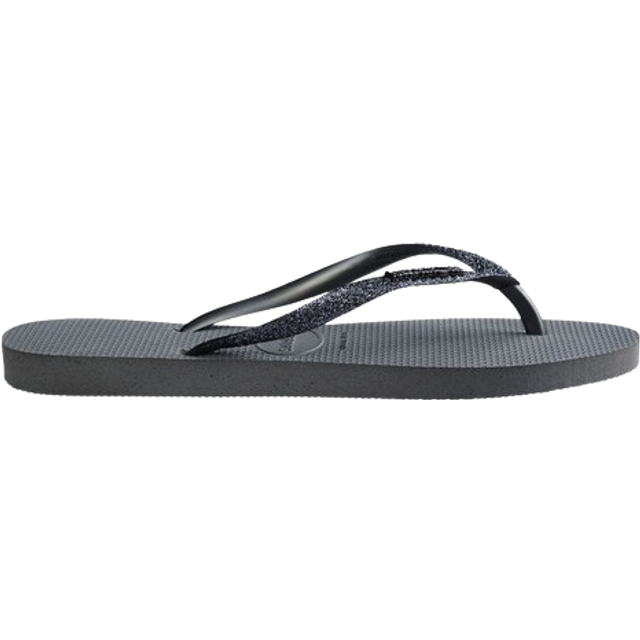 Havaianas Women's Slim Glitter Rubber Flip Flops - 8 - Grey