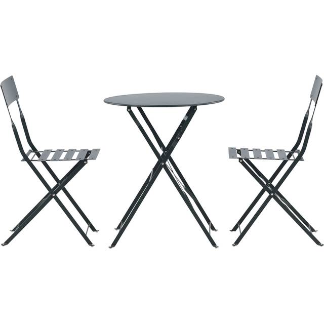 Caféset Venture Home Marseille Bord + 2 Stolar Mörkgrå