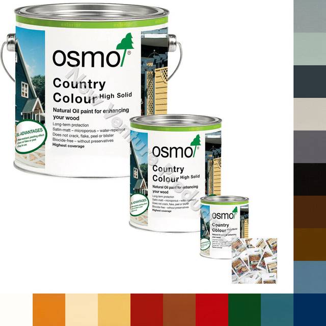 Osmo Country Colour, White - 2101 5ml sample, Opaque Colour Finish for Exterior Wood, Paints, Oils, Shed Paint, Fence Paint, Gar