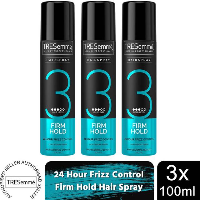 TRESemme Firm Hold Hairspray 24 Hour Frizz Control, 3x100ml