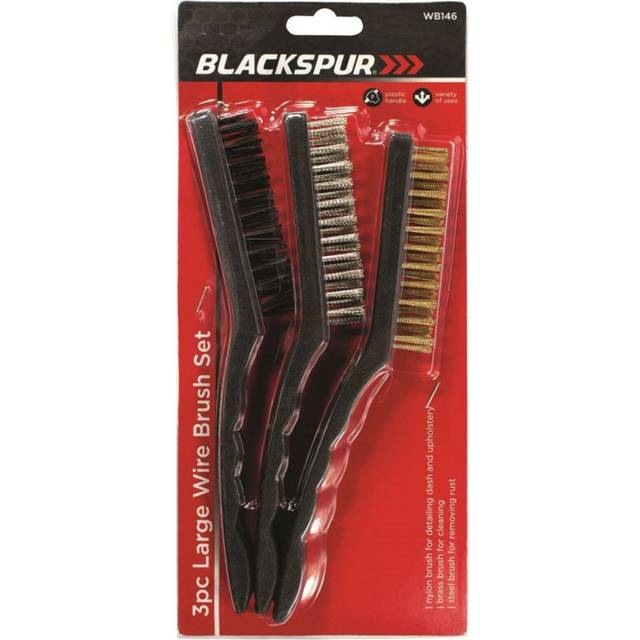 Blackspur Large Wire Brush Set - 3 Piece