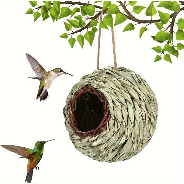 (1pc) Handmade Hummingbird Nest Bird House for Outdoor Home Decor and Gardening