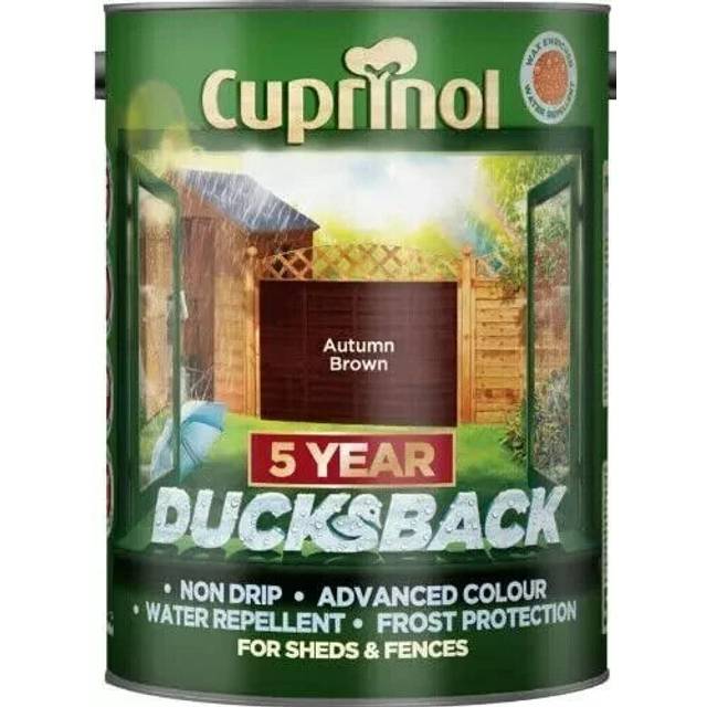 Cuprinol 5 year ducksback garden shed & fence paint 5l autumn brown