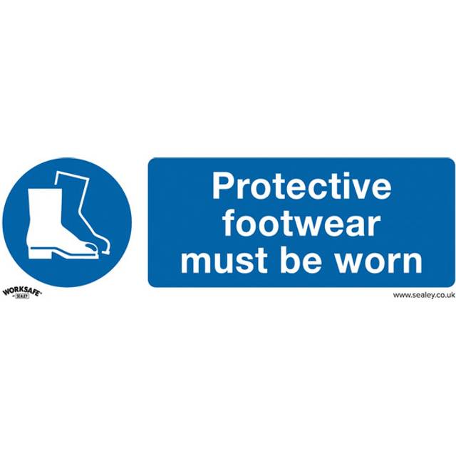 Worksafe SS7V10 Safety Sign Protective Footwear Must Be Worn SelfA...