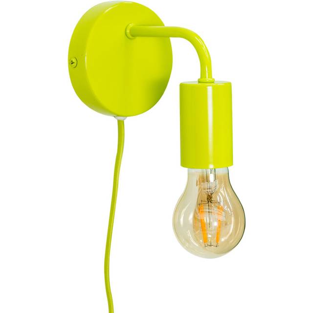 ValueLights Jordy Colour Pop Lime Plug-in LED Wall Light - Green - 13 x 14 x 10cm