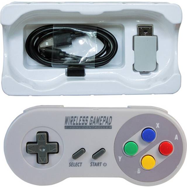 (multi) 1Pcs of 2.4GHz Wireless Gamepad Controller for Super Nintendo NES & SNES