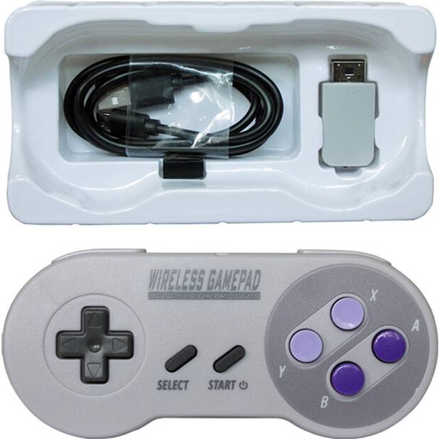 (Purple) 1Pcs of 2.4GHz Wireless Gamepad Controller for Super Nintendo NES & SNES