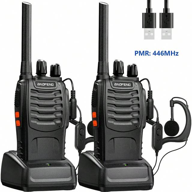 Baofeng 2pcs Baofeng TH-888S Walkie Talkie, Long Range Professional Commercial & Personal Grade High Power Handheld Radio For Outdoor Use