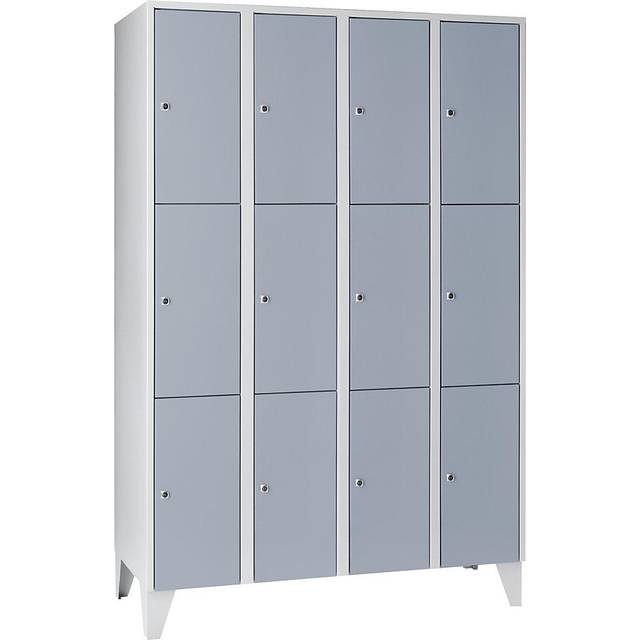Wolf 4 compartments, 4 compartments, width 1200 mm, silver grey - silver grey RAL 7001