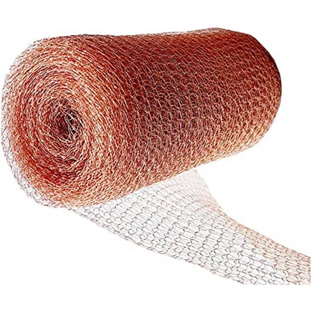 Copper Mesh 6m/20ft Rodent Mesh and Mice Deterrent for Rat Proofing, Pure Copper Mesh Roll Knit Copper Mesh, Copper Mesh Slug Repellent in Garden &