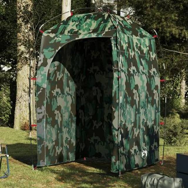 vidaXL Shower Tent Camouflage Waterproof - Green