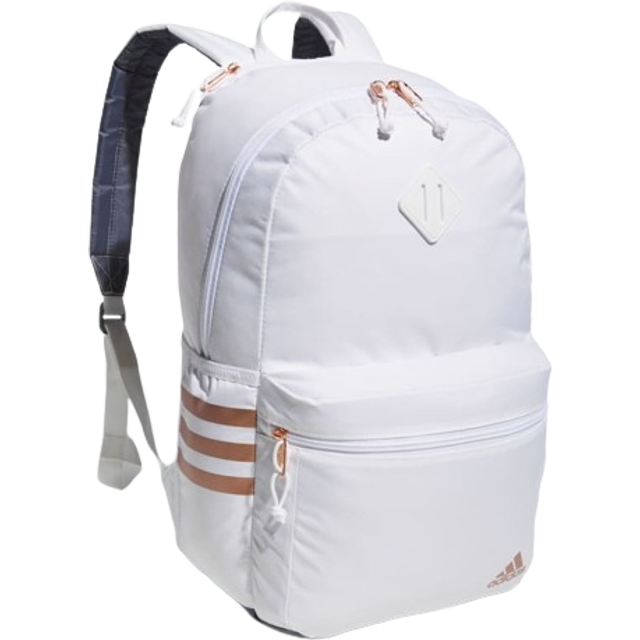 adidas Classic 3-Stripe Backpack 5.0  White/Rose Gold/Onix Grey  One Size