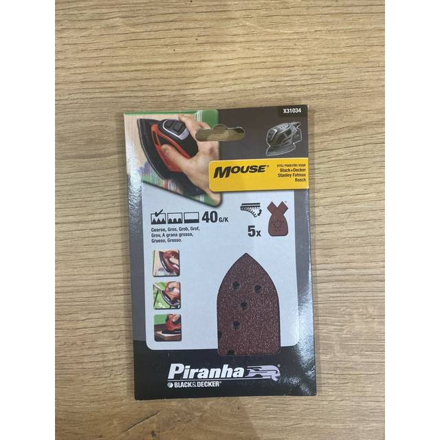 Stanley black & decker sta31034 mouse sander sanding sheets 40 grit x 5