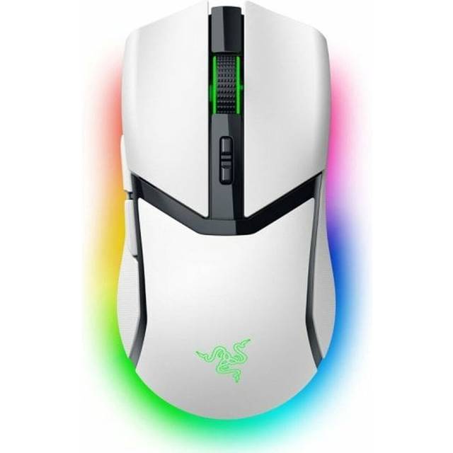 Razer Cobra Pro - trådlös spelmus med RGB - Optical Focus Pro Sensor med 30K DPI (10 anpassningsbara knappar, HyperSpeed Polling 8K Hz, Bluetooth, belysning med 11 zoner) Vit