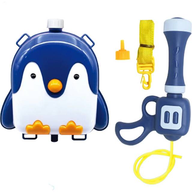 (5) Kids Cartoon Backpack Water Gun Pull Water Gun Summer Outdoor Beach Water