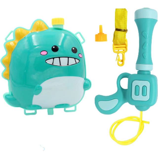 (3) Kids Cartoon Backpack Water Gun Pull Water Gun Summer Outdoor Beach Water